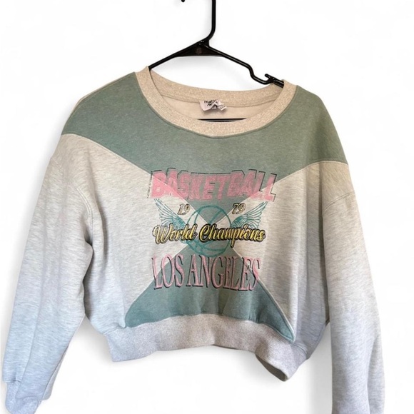 Princess Polly Gray Ribbed Collar Top - Picture 1 of 5